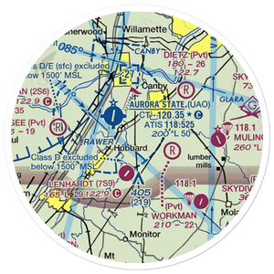 Compton Airport (44OR) VFR Sectional Sticker (20 mile)