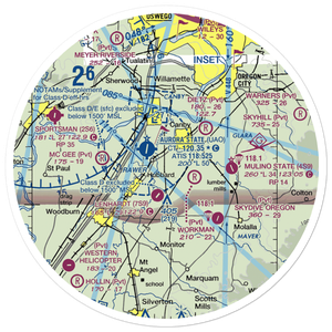 Compton Airport (44OR) VFR Sectional Sticker (30 mile)