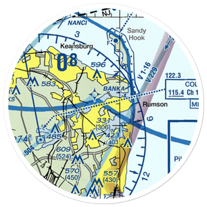 Highlands Seaplane Base (44NJ) VFR Sectional Sticker (20 mile)