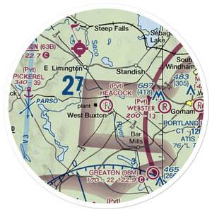 Heacock Field Ultralight Flightpark (44ME) VFR Sectional Sticker (20 mile)