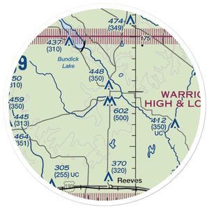 B T & K H Ranch Airport (44LA) VFR Sectional Sticker (20 mile)