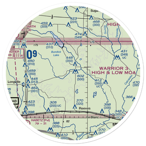 B T & K H Ranch Airport (44LA) VFR Sectional Sticker (30 mile)