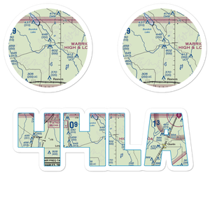 B T & K H Ranch Airport (44LA) VFR Sectional Sticker Pack