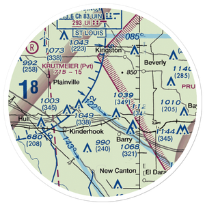 Potter Airport (44IS) VFR Sectional Sticker (20 mile)