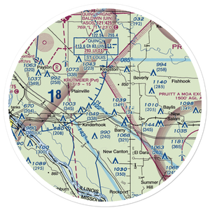 Potter Airport (44IS) VFR Sectional Sticker (30 mile)