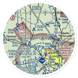 Rush STOLport (44IN) VFR Sectional Sticker (20 mile)