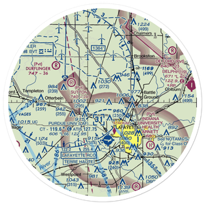 Rush STOLport (44IN) VFR Sectional Sticker (30 mile)