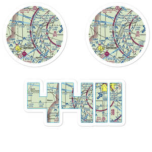 The Wolf Den Airport (44II) VFR Sectional Sticker Pack