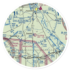 S&S Flying Service Airport (44GA) VFR Sectional Sticker (30 mile)