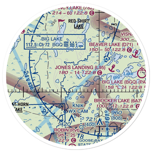 West Papoose Lake Airpark (44AK) VFR Sectional Sticker (20 mile)