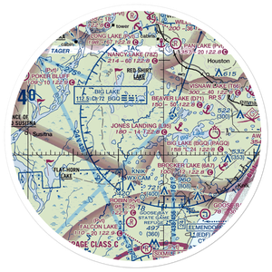 West Papoose Lake Airpark (44AK) VFR Sectional Sticker (30 mile)