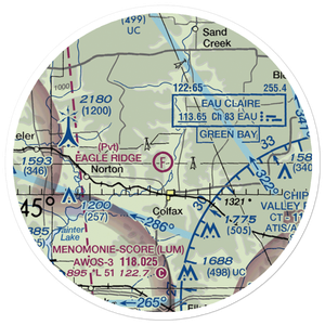 Eagle Ridge Ultralightport (43WI) VFR Sectional Sticker (20 mile)