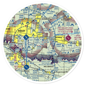 Mid-Valley Dusters Inc Airport (43TX) VFR Sectional Sticker (30 mile)