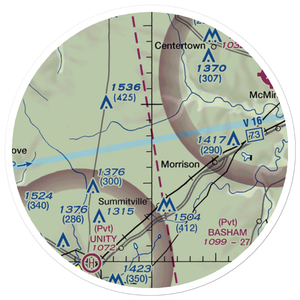 Roseanne Airport (43TN) VFR Sectional Sticker (20 mile)