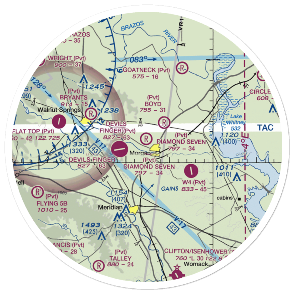 Diamond Seven Ranch Airport (43TA) VFR Sectional Sticker (30 mile) 