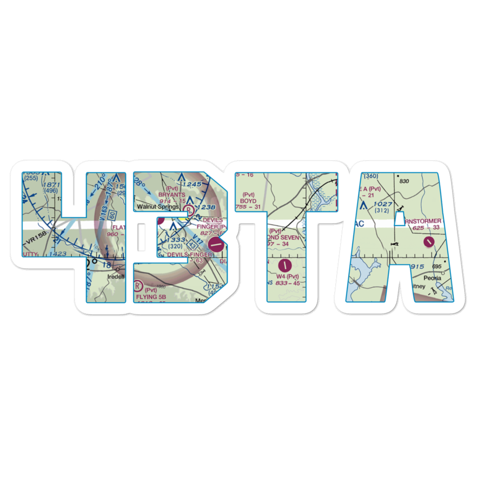 Diamond Seven Ranch Airport (43TA) VFR Sectional Sticker 