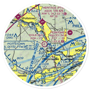 Kolb Airport (43PA) VFR Sectional Sticker (20 mile)