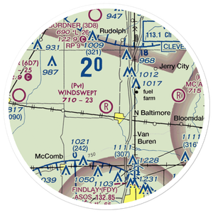 Windswept Airport (43OI) VFR Sectional Sticker (20 mile)