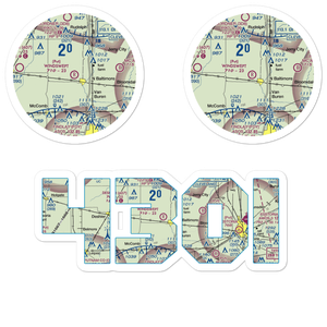 Windswept Airport (43OI) VFR Sectional Sticker Pack