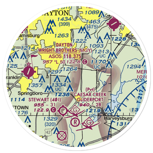 Anderson Airfield (43OA) VFR Sectional Sticker (20 mile)