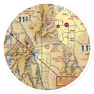 Topaz Ranch Airport (43NV) VFR Sectional Sticker (30 mile)