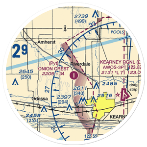 Onion Crest Airpark (43NE) VFR Sectional Sticker (20 mile)