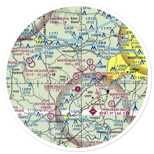 Bahnson Airport (43NC) VFR Sectional Sticker (30 mile)