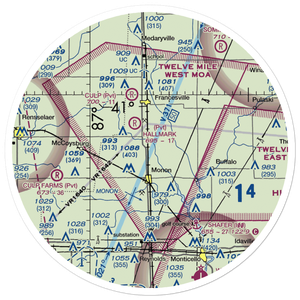 Gutwein Airport (72IN) VFR Sectional Sticker (30 mile)