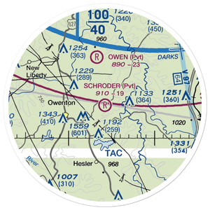 Schroder Airport (61KY) VFR Sectional Sticker (20 mile)