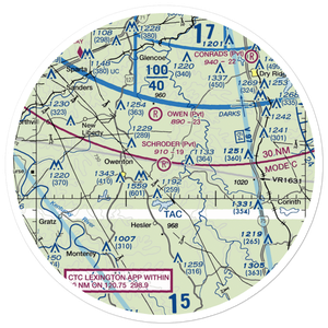 Schroder Airport (61KY) VFR Sectional Sticker (30 mile)