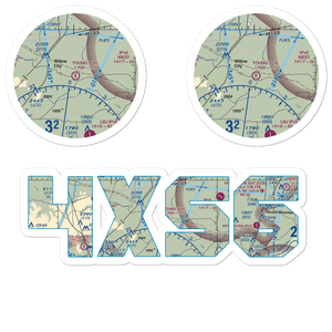 H Young Ranch Airport (4XS6) VFR Sectional Sticker Pack
