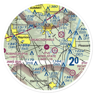 Riordan Airport (43MO) VFR Sectional Sticker (20 mile)