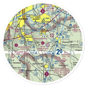 Riordan Airport (43MO) VFR Sectional Sticker (30 mile)