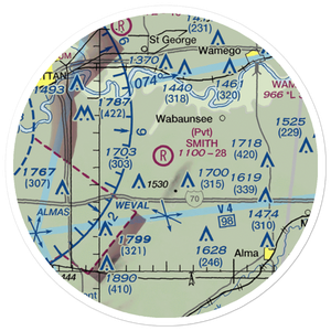 Smith Airport (43KS) VFR Sectional Sticker (20 mile)