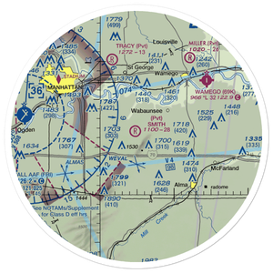 Smith Airport (43KS) VFR Sectional Sticker (30 mile)