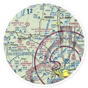 Hepler Airport (43IN) VFR Sectional Sticker (30 mile)