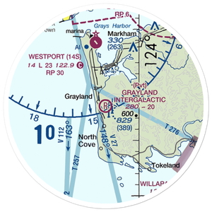 Grayland Intergalactic Airport (43IG) VFR Sectional Sticker (20 mile)