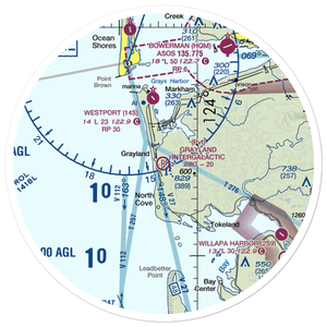 Grayland Intergalactic Airport (43IG) VFR Sectional Sticker (30 mile)