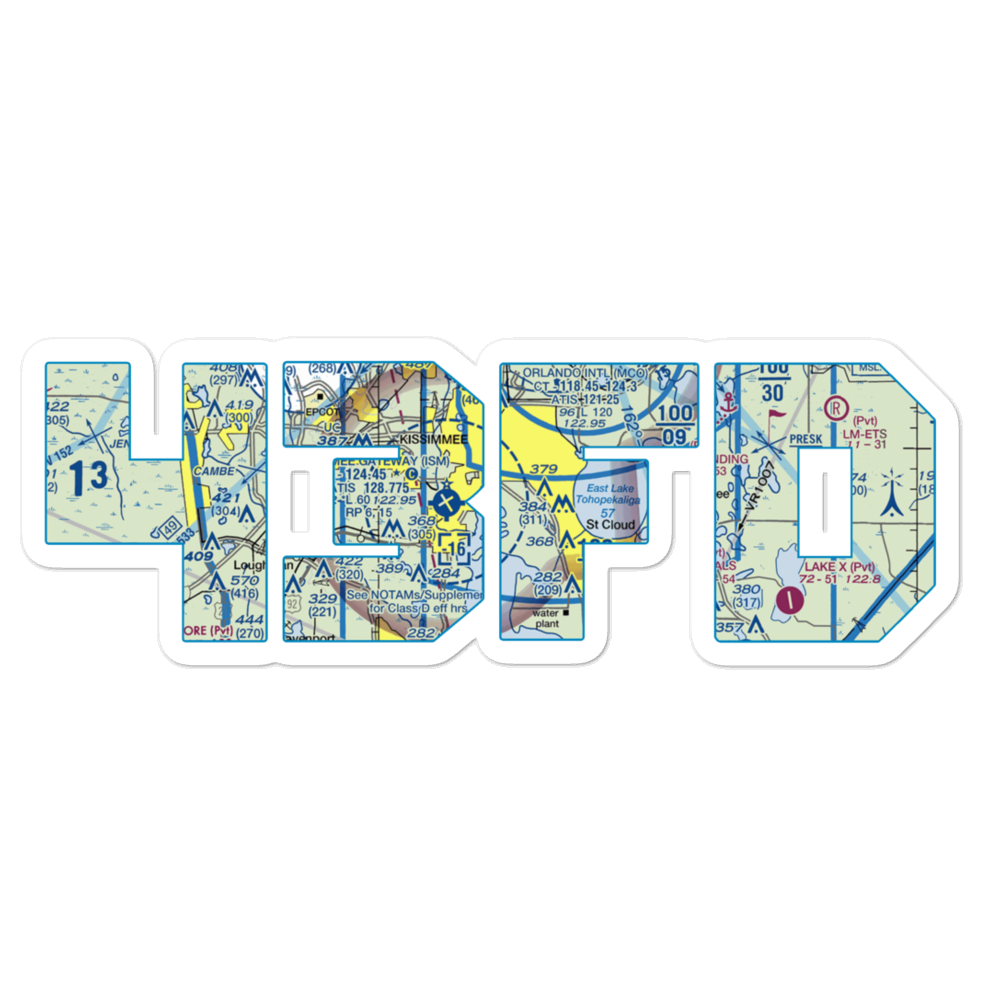 Cole's Seaplane Base (43FD) VFR Sectional Sticker 