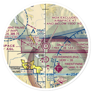 Dick Dale Skyranch Airport (43CL) VFR Sectional Sticker (20 mile)