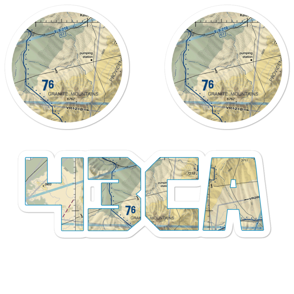 Dick Taylor Airstrip (43CA) VFR Sectional Sticker Pack 