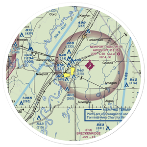 Haigwood Landing Strip (43AR) VFR Sectional Sticker (30 mile)