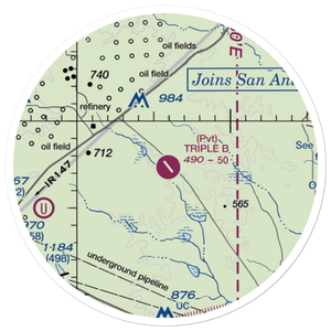 Temple Ranch Airport (42XS) VFR Sectional Sticker (20 mile)