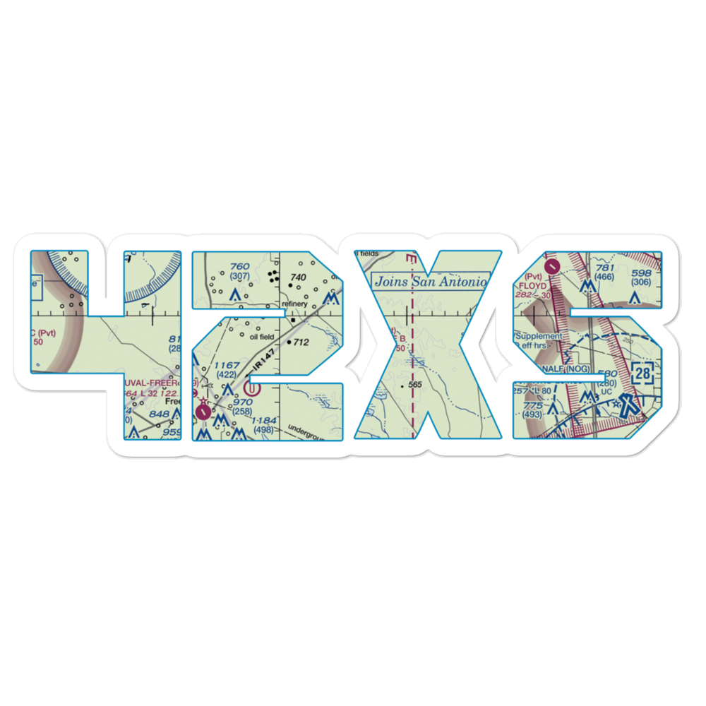 Temple Ranch Airport (42XS) VFR Sectional Sticker 