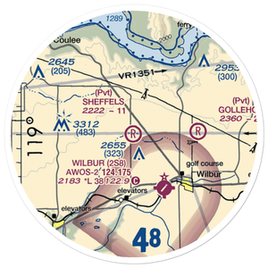 Sheffels Ranch Airport (42WA) VFR Sectional Sticker (20 mile)