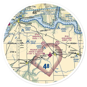 Sheffels Ranch Airport (42WA) VFR Sectional Sticker (30 mile)
