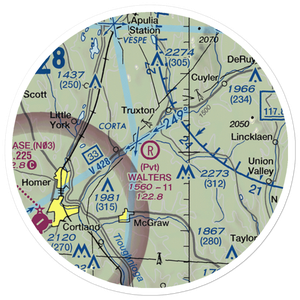 Walter's Field (42NY) VFR Sectional Sticker (20 mile)