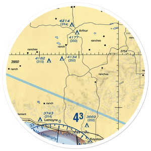 Packard Ranch Airport (42NE) VFR Sectional Sticker (30 mile)