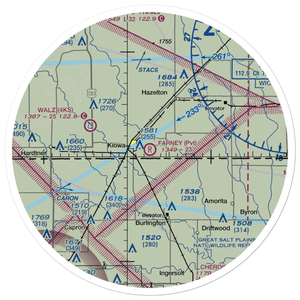 Farney Field Airport (42KS) VFR Sectional Sticker (30 mile)