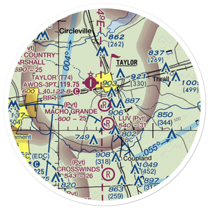Macho Grande Airport (41XS) VFR Sectional Sticker (20 mile)